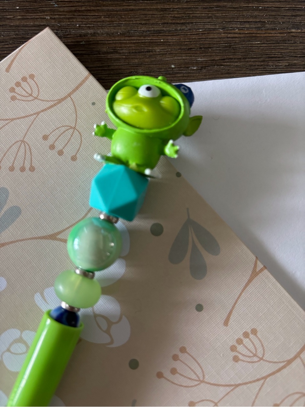Toy Story Aliens: Alien as Mike handmade beaded pen